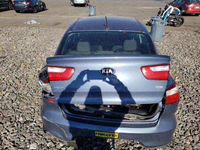 KNADM4A31G6692053 - 2016 KIA RIO LX BLUE photo 6