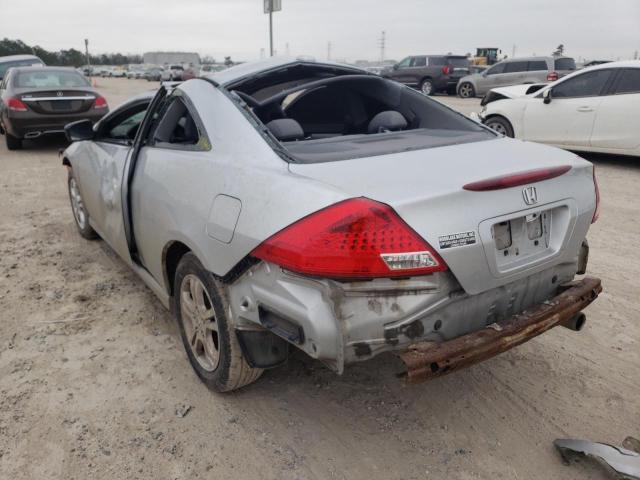 1HGCM72657A022903 - 2007 HONDA ACCORD EX SILVER photo 3