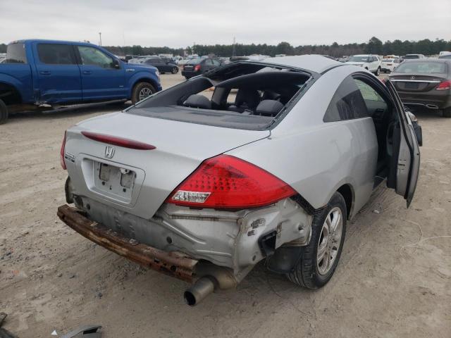 1HGCM72657A022903 - 2007 HONDA ACCORD EX SILVER photo 4