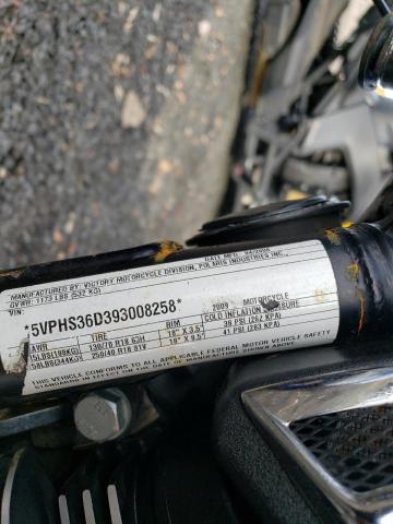 5VPHS36D393008258 - 2009 VICTORY MOTORCYCLES HAMMER S BLUE photo 10