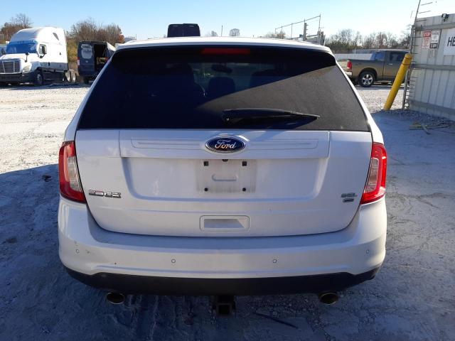 2FMDK4JC0DBB57622 - 2013 FORD EDGE SEL WHITE photo 6