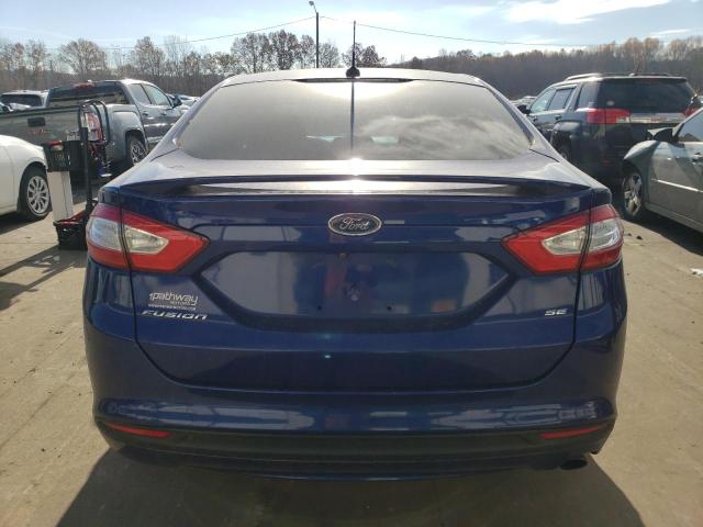 3FA6P0H74FR255255 - 2015 FORD FUSION SE BLUE photo 6