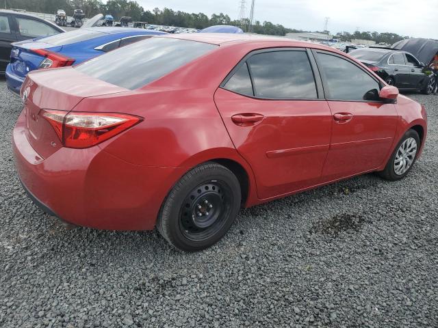 2T1BURHE3JC021725 - 2018 TOYOTA COROLLA L RED photo 3