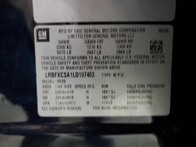 LRBFXCSA1LD197463 - 2020 BUICK ENVISION ESSENCE BLACK photo 13