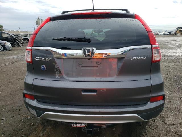 2HKRM4H78FH664367 - 2015 HONDA CR-V EXL GRAY photo 6