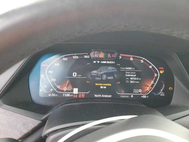 5UXCX6C07L9C42678 - 2020 BMW X7 M50I BLUE photo 9