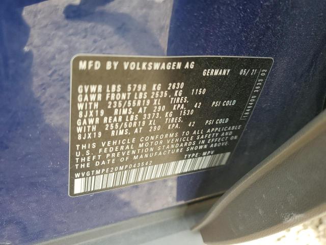 WVGTMPE20MP043542 - 2021 VOLKSWAGEN ID.4 PRO S 蓝色 照片 12