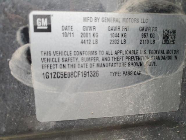 1G1ZC5E08CF191326 - 2012 CHEVROLET MALIBU 1LT Qara foto 13