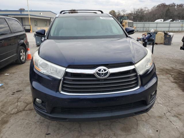 5TDKKRFH2ES018945 - 2014 TOYOTA HIGHLANDER XLE BLUE photo 5