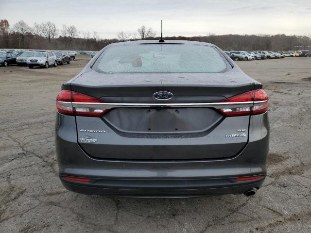 3FA6P0LU8HR287089 - 2017 FORD FUSION SE HYBRID GRAY photo 6