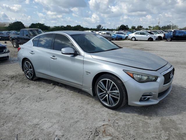 JN1BV7ARXEM682615 - 2014 INFINITI Q50 BASE SILVER photo 4