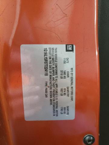 1G1AL15F077224118 - 2007 CHEVROLET COBALT LT ORANGE photo 12