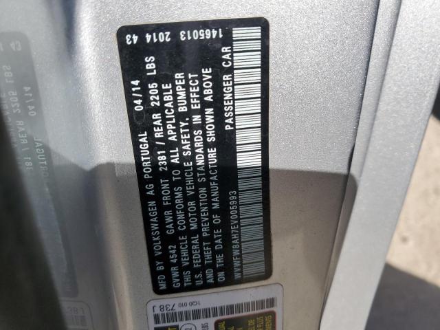 WVWFW8AH7EV005993 - 2014 VOLKSWAGEN EOS LUX 银色 照片 13