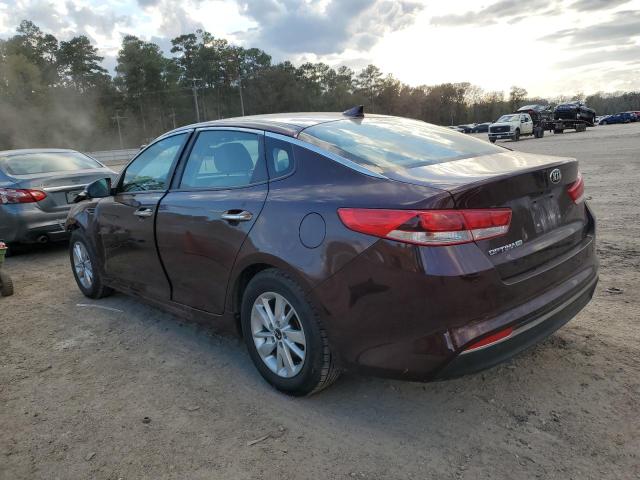 5XXGT4L39HG163825 - 2017 KIA OPTIMA LX BURGUNDY photo 2