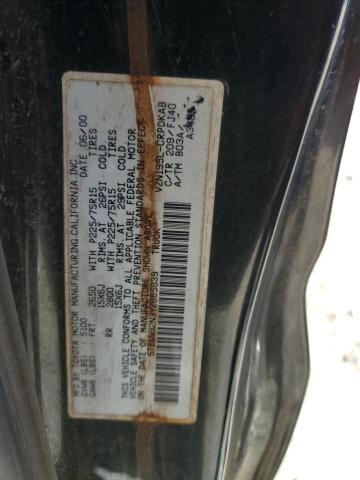 5TESN92N3YZ685839 - 2000 TOYOTA TACOMA XTRACAB PRERUNNER შავი ფოტო 13