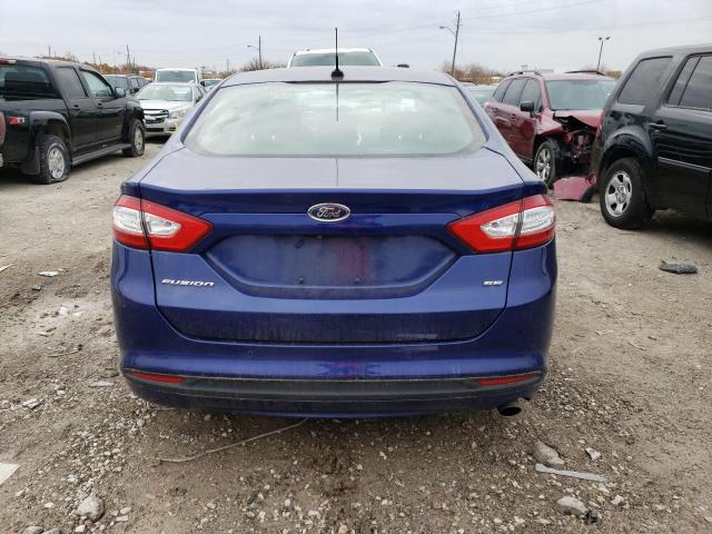 1FA6P0H75G5127420 - 2016 FORD FUSION SE BLUE photo 6