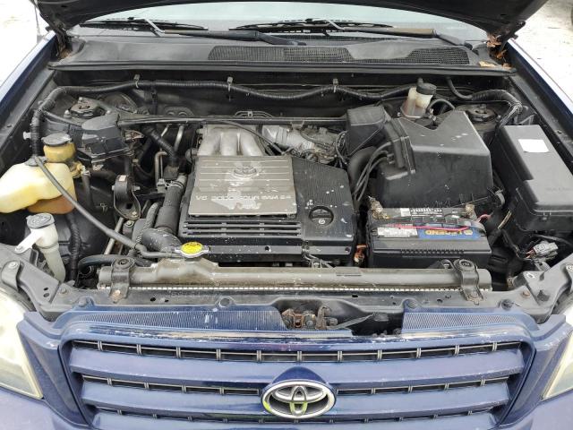 JTEGF21A810018470 - 2001 TOYOTA HIGHLANDER BLUE photo 12