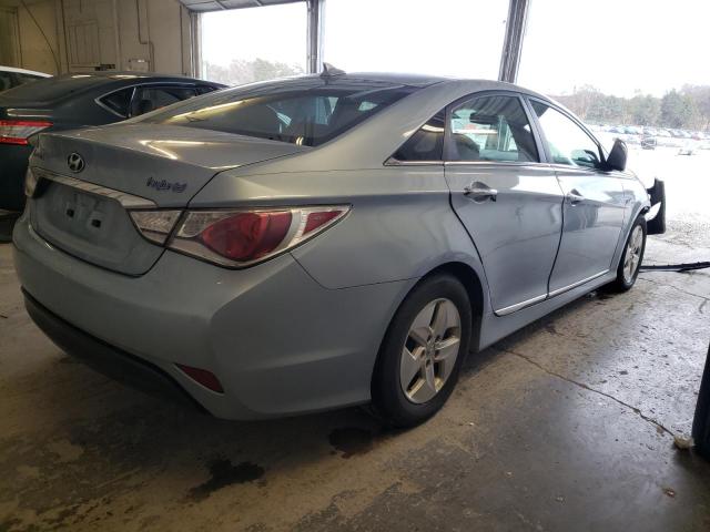 KMHEC4A47CA035831 - 2012 HYUNDAI SONATA HYBRID BLUE photo 3