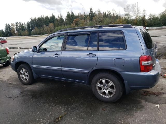 JTEHD21A950037867 - 2005 TOYOTA HIGHLANDER BLUE photo 2