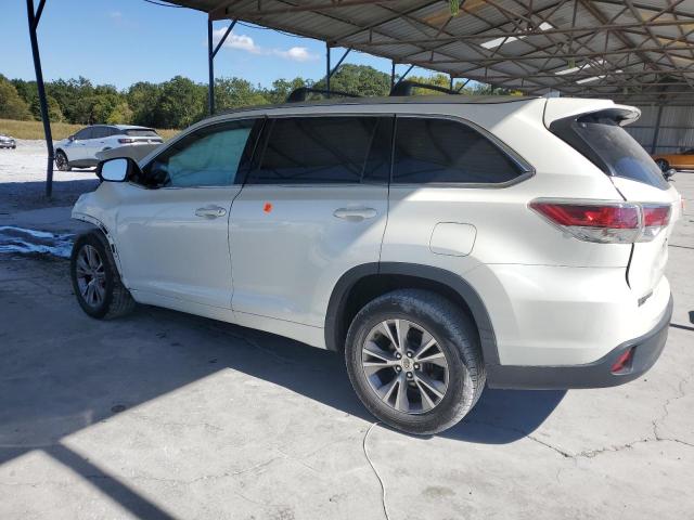 5TDKKRFH0ES030138 - 2014 TOYOTA HIGHLANDER XLE WHITE photo 2