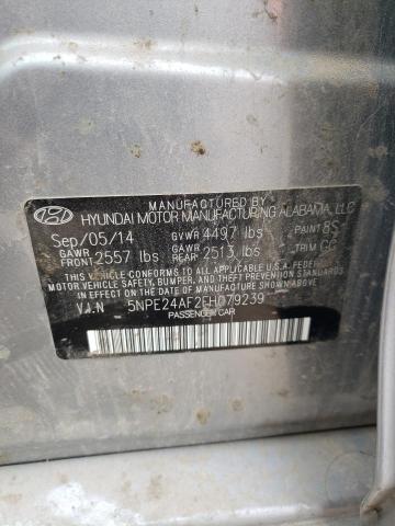 5NPE24AF2FH079239 - 2015 HYUNDAI SONATA SE SILVER photo 12