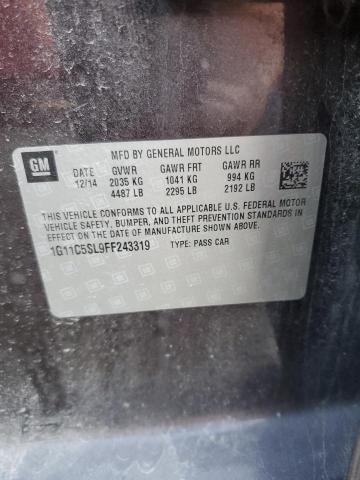 1G11C5SL9FF243319 - 2015 CHEVROLET MALIBU 1LT 棕色 照片 12