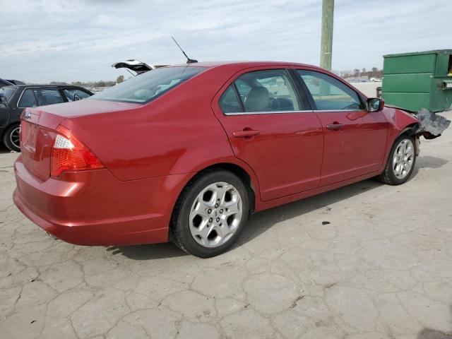 3FAHP0HA6AR169927 - 2010 FORD FUSION SE RED photo 3