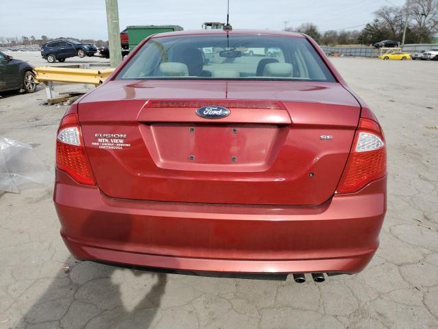 3FAHP0HA6AR169927 - 2010 FORD FUSION SE RED photo 6