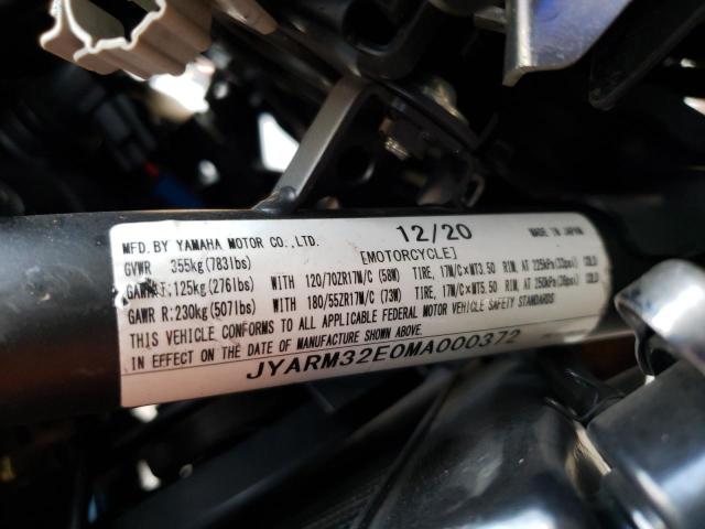 JYARM32E0MA000372 - 2021 YAMAHA MT07 BLACK photo 12