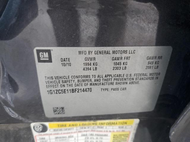 1G1ZC5E11BF214470 - 2011 CHEVROLET MALIBU 1LT Сұр фото 12