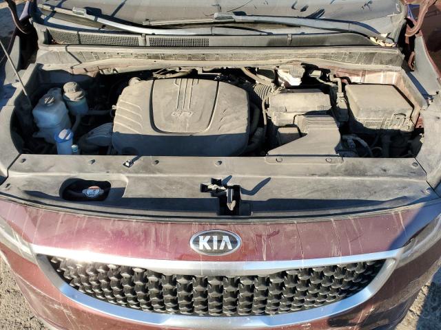 KNDMB5C11H6221449 - 2017 KIA SEDONA LX BURGUNDY photo 12