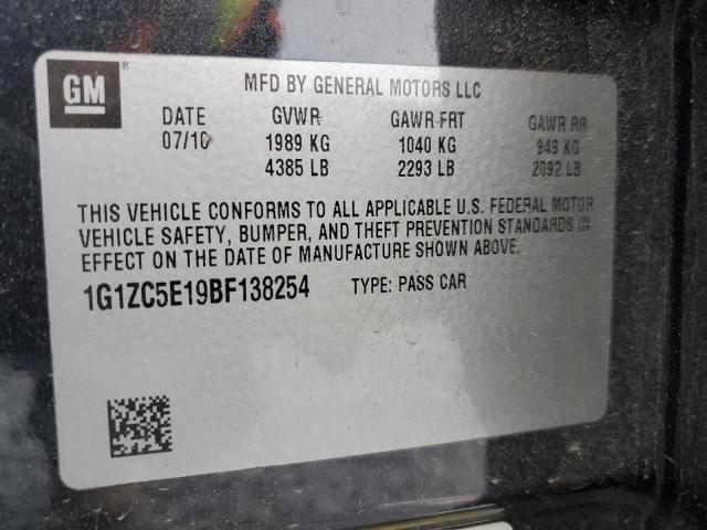 1G1ZC5E19BF138254 - 2011 CHEVROLET MALIBU 1LT 黑色 照片 12