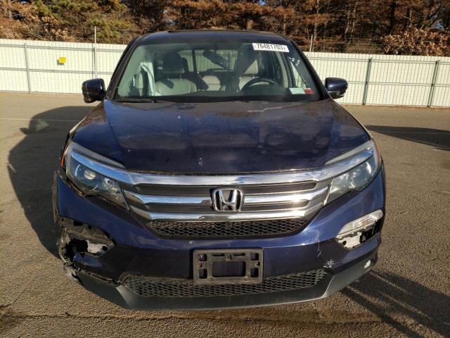 5FNYF6H50JB015704 - 2018 HONDA PILOT EXL BLUE photo 5