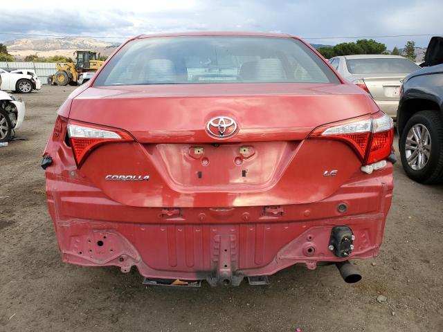 5YFBURHEXEP095181 - 2014 TOYOTA COROLLA L RED photo 6