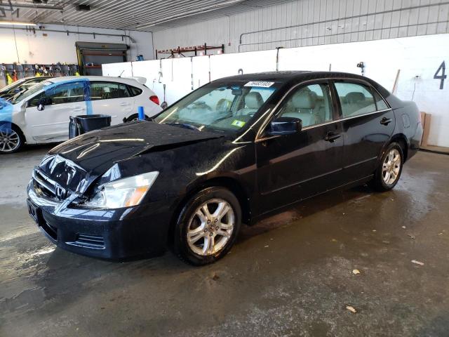 1HGCM56817A061536 - 2007 HONDA ACCORD EX BLACK photo 1