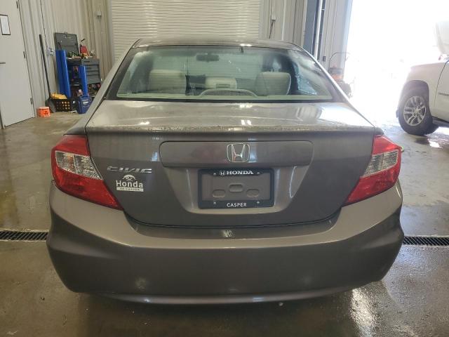 2HGFB2F50CH610808 - 2012 HONDA CIVIC LX GRAY photo 6