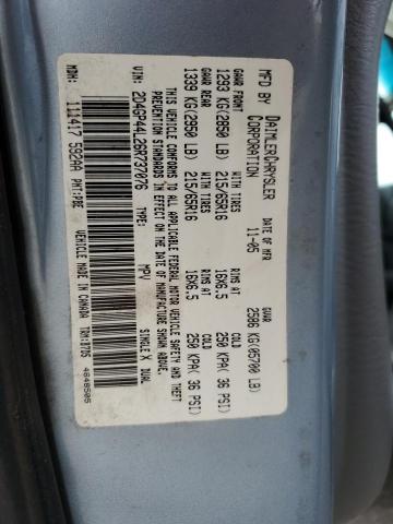 2D4GP44L26R737076 - 2006 DODGE GRAND CARA SXT BLUE photo 13