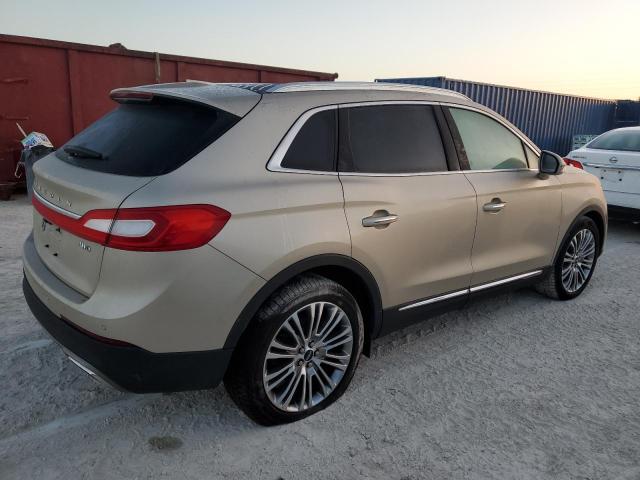 2LMPJ8LR8HBL47154 - 2017 LINCOLN MKX RESERVE Ոսկեգույն լուսանկար 3