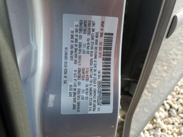 JM3TB28A880160565 - 2008 MAZDA CX-9 SILVER photo 13