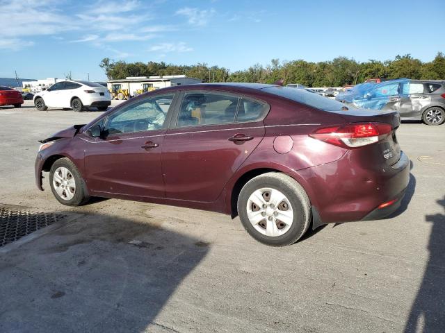 3KPFK4A72HE048318 - 2017 KIA FORTE LX BURGUNDY photo 2