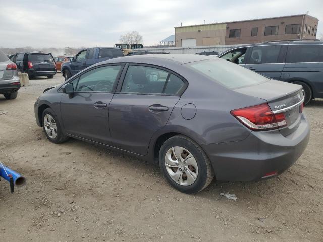 19XFB2F51EE060306 - 2014 HONDA CIVIC LX GRAY photo 2