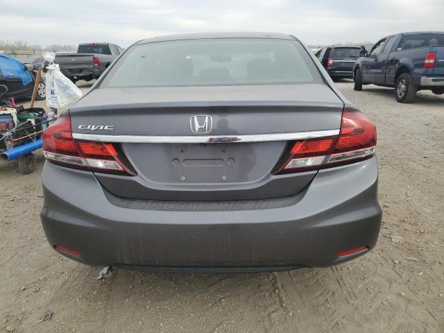 19XFB2F51EE060306 - 2014 HONDA CIVIC LX GRAY photo 6