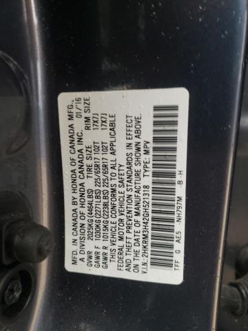 2HKRM3H42GH521318 - 2016 HONDA CR-V SE GRAY photo 13