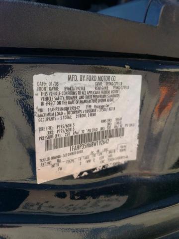 1FAHP35N68W192642 - 2008 FORD FOCUS SE BLACK photo 12