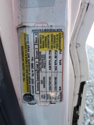 3C6TRVDG9FE520986 - 2015 RAM PROMASTER 2500 HIGH WHITE photo 13