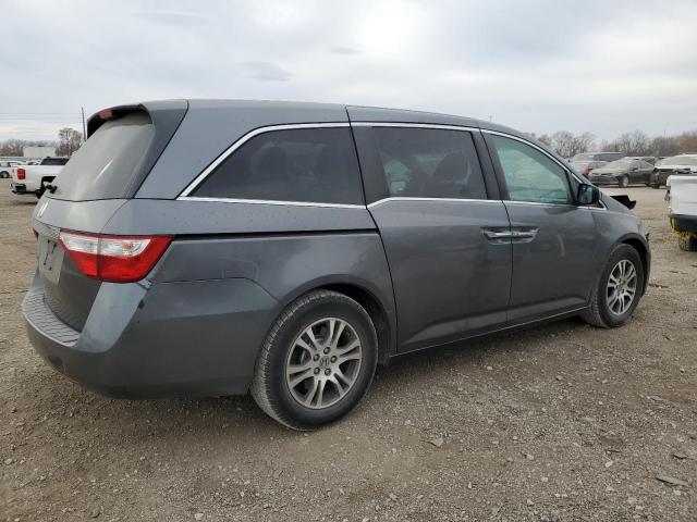 5FNRL5H43CB100859 - 2012 HONDA ODYSSEY EX GRAY photo 3