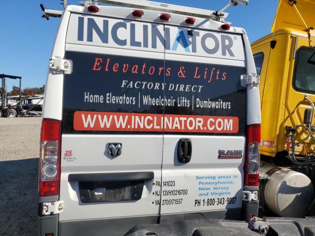 3C6TRVDG8HE553268 - 2017 RAM PROMASTER 2500 HIGH WHITE photo 6