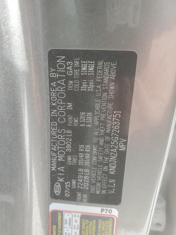 KNDJN2A25G7263751 - 2016 KIA SOUL SILVER photo 12