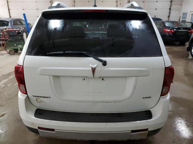 2CKDL73F776073426 - 2007 PONTIAC TORRENT WHITE photo 6