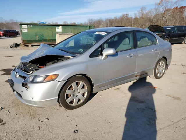 1HGFA16586L094153 - 2006 HONDA CIVIC LX SILVER photo 1